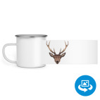 Кружка металлическая белая (круговая запечатка)