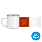 Кружка металлическая белая (круговая запечатка)