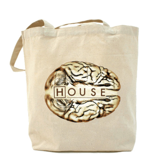 Сумка шоппер с принтом House brain Холщовая сумка