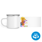 Кружка металлическая белая (круговая запечатка)