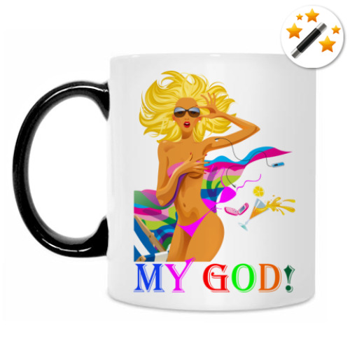 Кружка-хамелеон My God!