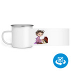 Кружка металлическая белая (круговая запечатка)