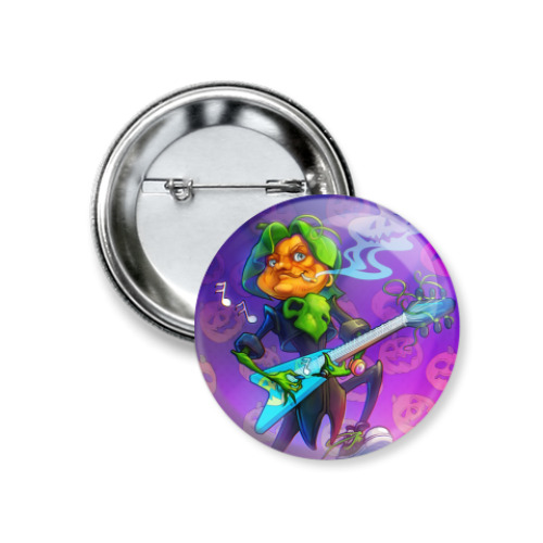 Значок 37мм с принтом Mikhael Weikath as pumpkinhead