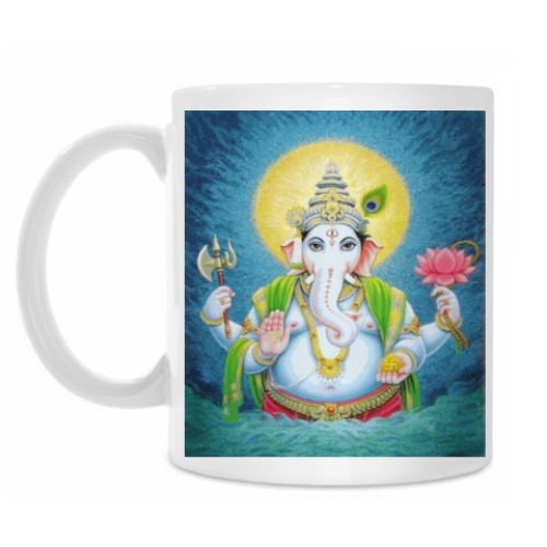 Кружка с принтом Ганеша