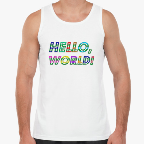 Майка с принтом Hello