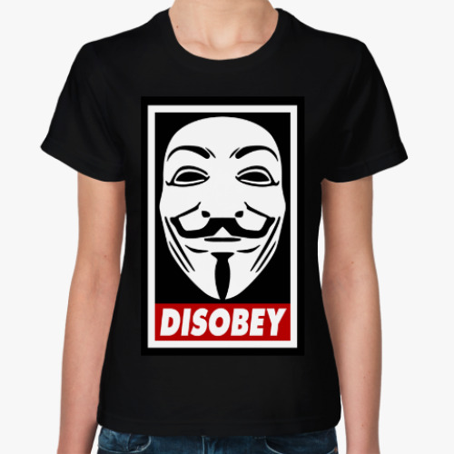Женская футболка Disobey