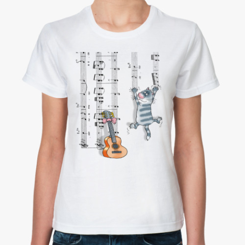 Классическая футболка КОТ И НОТЫ