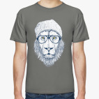 Крутой лев хипстер