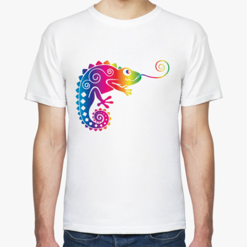 Футболка с принтом Хамелеон
