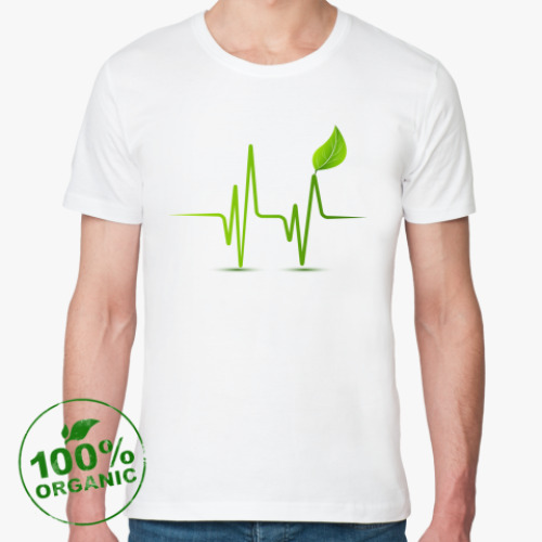 Футболка из органик-хлопка с принтом Экология