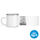 Кружка металлическая белая (круговая запечатка)