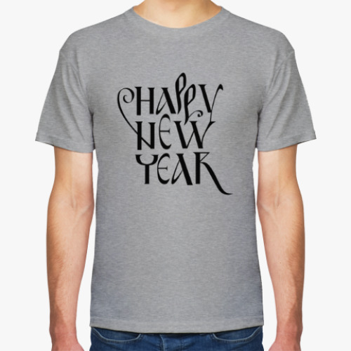 Футболка с принтом Happy New Year