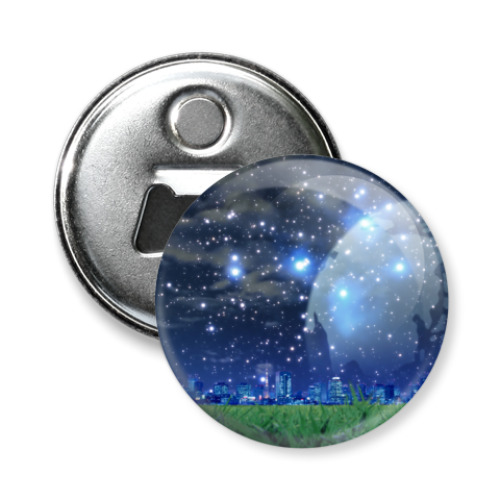 Магнит-открывашка с принтом Ночь