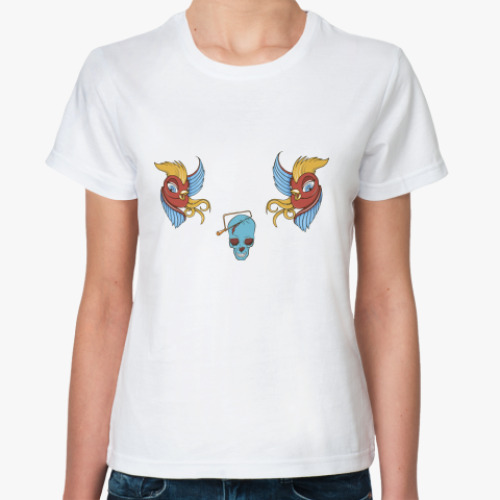 Классическая футболка Skull / Blue skull