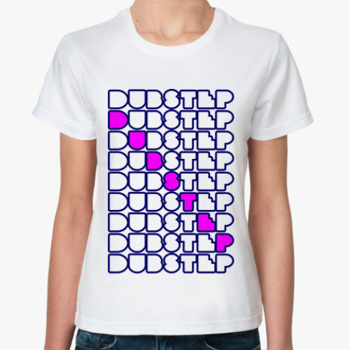Классическая футболка с принтом Дабстеп