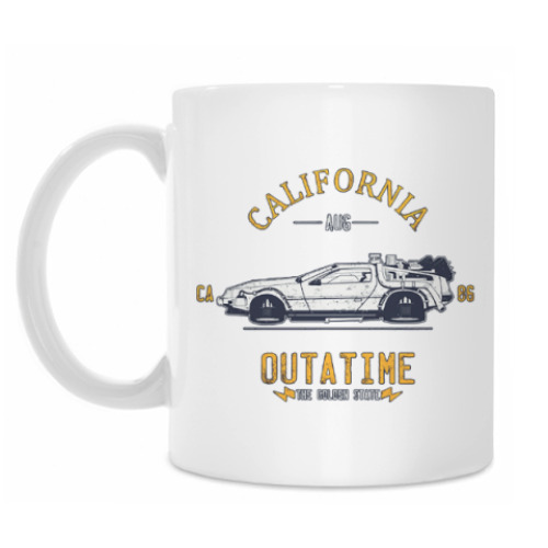 Кружка с принтом DeLorean