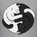 Черный и белый кот инь-ян
