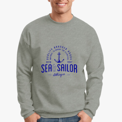 Свитшот Sea and sailor, якорь