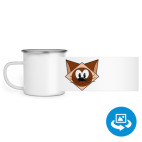 Кружка металлическая белая (круговая запечатка)