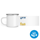 Кружка металлическая белая (круговая запечатка)