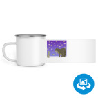 Кружка металлическая белая (круговая запечатка)