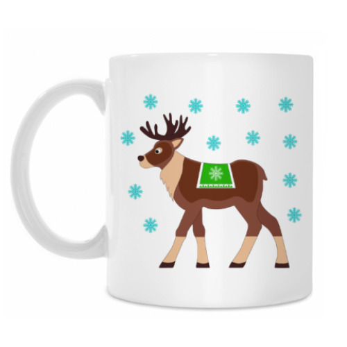 Кружка с принтом Северный олень