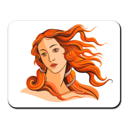 Коврик для мыши с принтом Рождение Венеры, Сандро Боттичелли