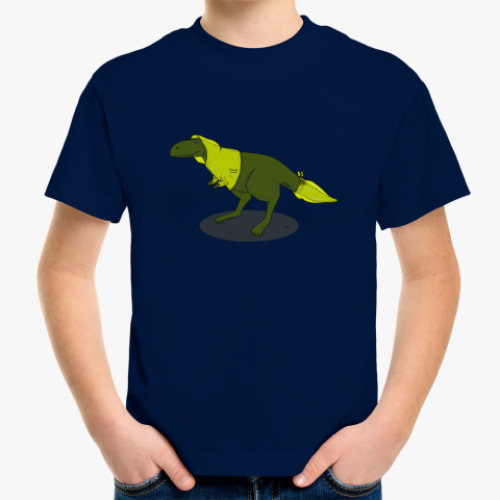Детская футболка  Скептический тираннозавр