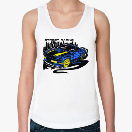 Женская майка Street racing car