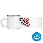 Кружка металлическая белая (круговая запечатка)