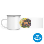 Кружка металлическая белая (круговая запечатка)