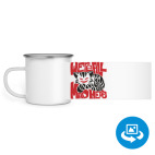 Кружка металлическая белая (круговая запечатка)