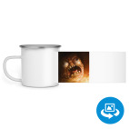 Кружка металлическая белая (круговая запечатка)