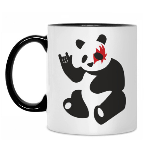Кружка с принтом Panda rock