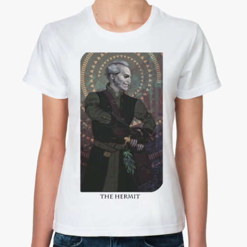 Классическая футболка с принтом The Witcher. Вампир Регис