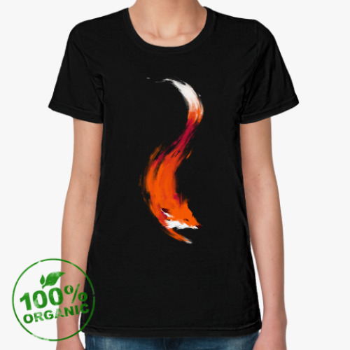 Женская футболка из органик-хлопка с принтом Лиса