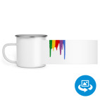 Кружка металлическая белая (круговая запечатка)