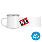 Кружка металлическая белая (круговая запечатка)