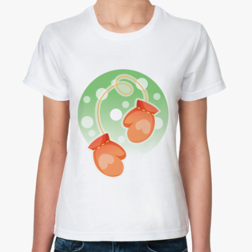 Классическая футболка с принтом Варежки