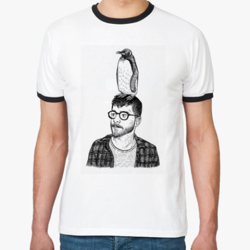 Футболка Ringer-T Penguin-Nerd