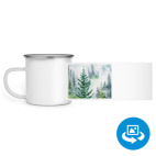 Кружка металлическая белая (круговая запечатка)