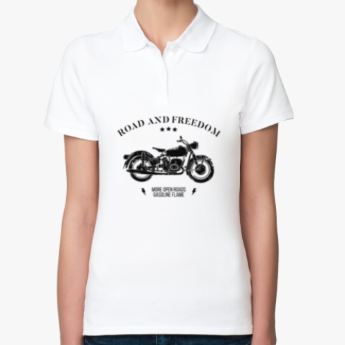 Женская рубашка поло Король дорог (мотоцикл)