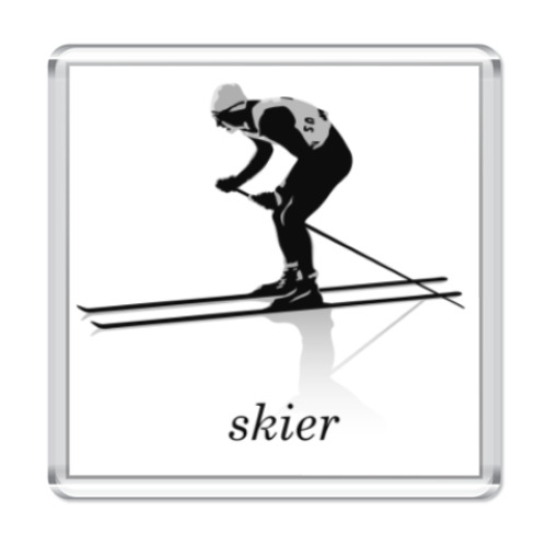 Магнит Лыжник