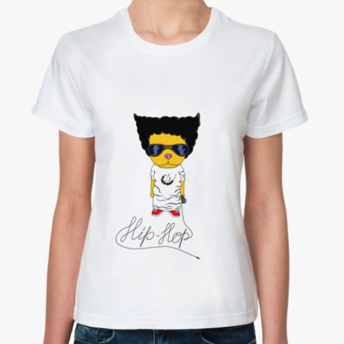 Классическая футболка с принтом hip-hop