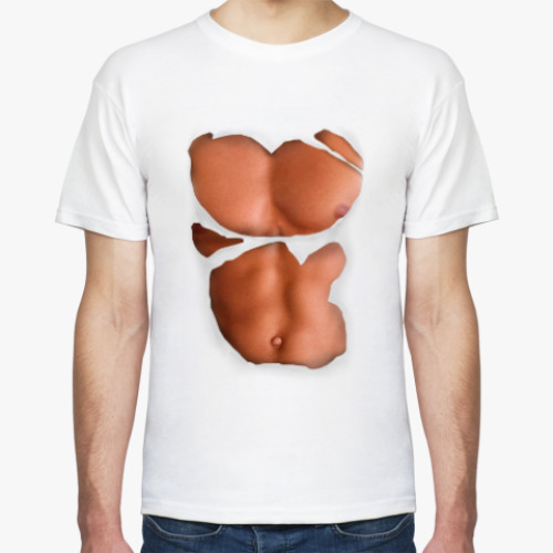 Футболка с принтом Мужское тело