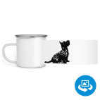 Кружка металлическая белая (круговая запечатка)