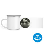 Кружка металлическая белая (круговая запечатка)