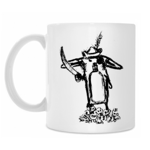 Кружка с принтом pirate/cream