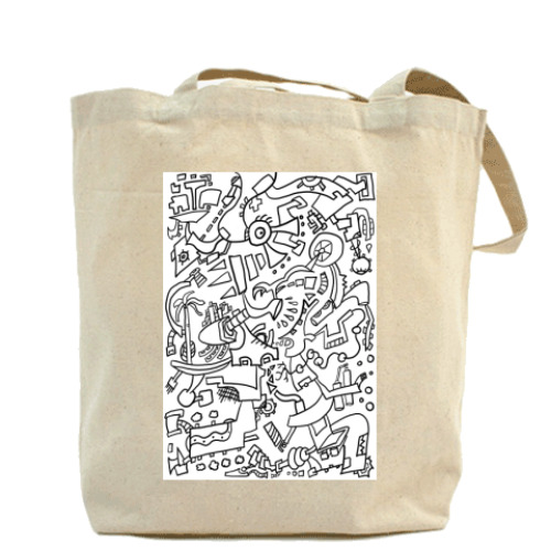 Сумка шоппер Механический хаос