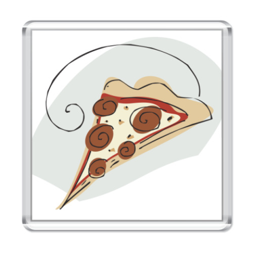 Магнит с принтом Кусочек пиццы